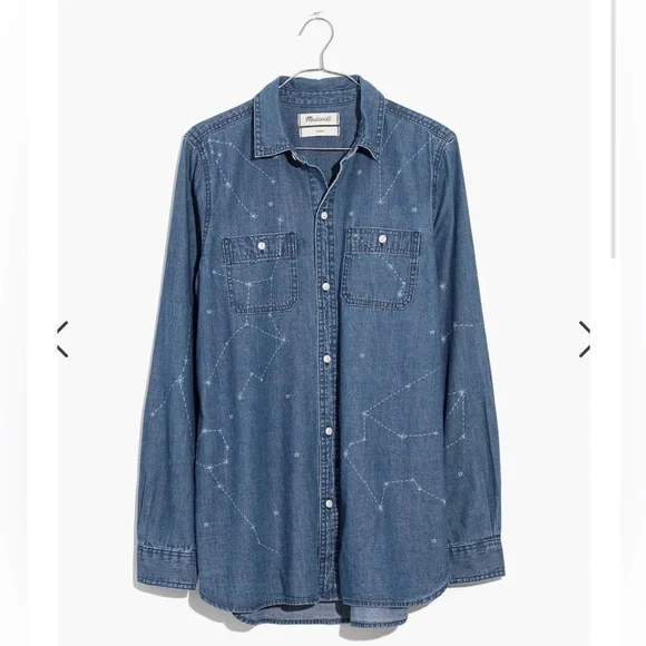 Madewell Denim Classic Ex-Boyfriend Shirt: Comet Edition XXS - Picture 1 of 8